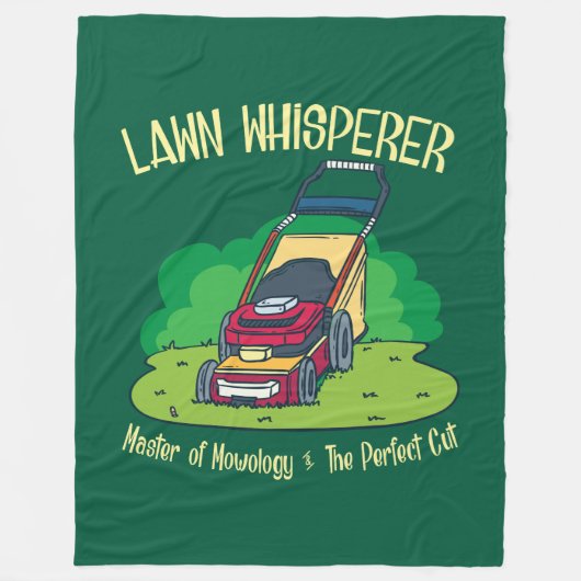 芝刈り芝刈り芝刈りガーデン・ガーデニング フリースブランケット (正面)