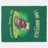 芝刈り芝刈り芝刈りガーデン・ガーデニング フリースブランケット (正面(横))