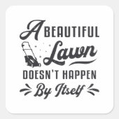 芝刈り芝刈り芝刈り機美しい芝刈りガーデニング スクエアシール (正面)