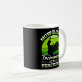 芝刈り芝刈り芝刈機ガーデニングランドスパーク コーヒーマグカップ (正面右)