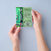 芝刈り草刈り芝生QRコ気にード チラシ (手)