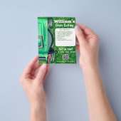 芝刈り草刈り芝生QRコ気にード チラシ (手)