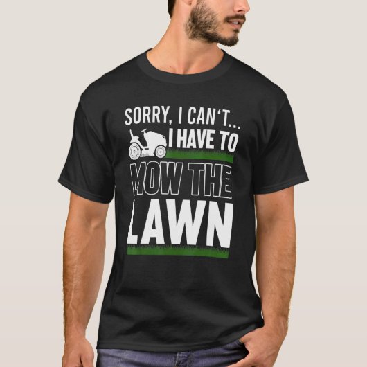 芝刈り草刈り草刈りパパ父 Tシャツ (正面)