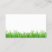 芝刈り草刈り草 | 緑色の親指 名刺 (裏面)