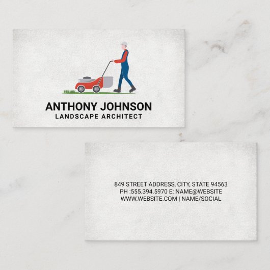 芝刈り草 | 着陸機 名刺 (正面/裏面)