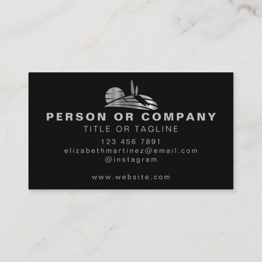 芝刈り造園ガーデニングサービスカスタム 名刺 (裏面)