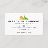 芝刈り造園ガーデニングサービスカスタム 名刺 (裏面)