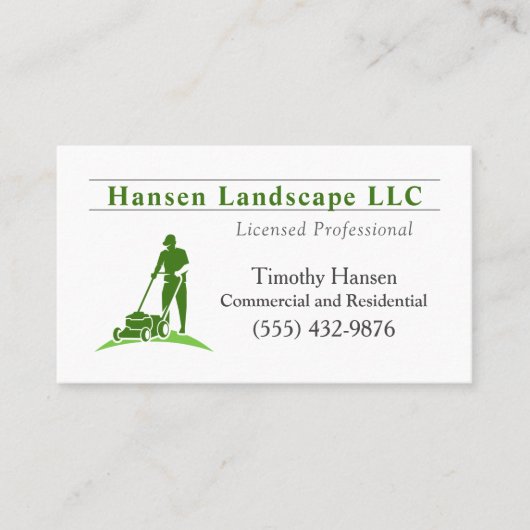 芝刈り造園ヤードサービス 名刺 (正面)