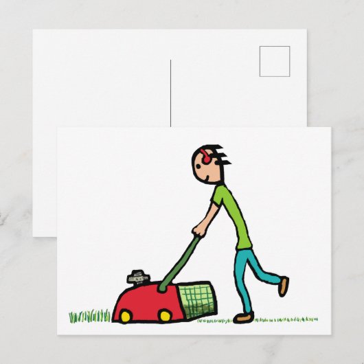 芝刈り ポストカード (正面/裏面)