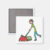 芝刈り マグネット (正面/裏面)