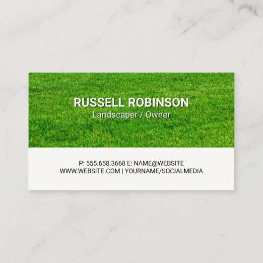 芝刈り | 刈り草 名刺 (裏面)