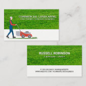 芝刈り | 刈り草 名刺 (正面/裏面)