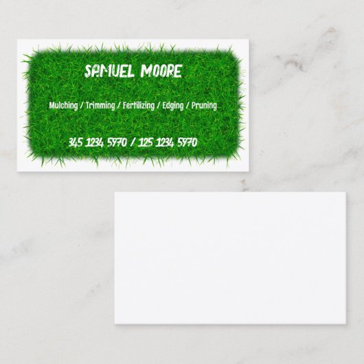 芝刈り 名刺 (正面/裏面)