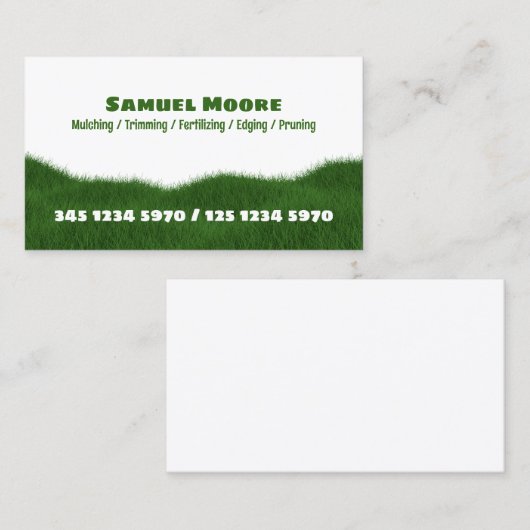 芝刈り 名刺 (正面/裏面)
