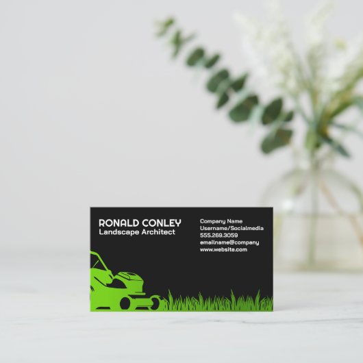 芝刈り |地主 名刺 (スタンド正面)