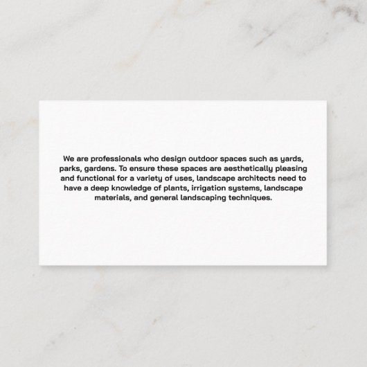 芝刈り |地主 名刺 (裏面)