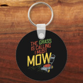 芝刈り – 草が呼び出している キーホルダー (正面)