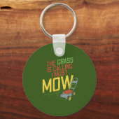 芝刈り – 草が呼び出している キーホルダー (正面)