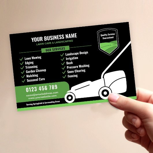 芝刈り・造園業のマーケティング チラシ