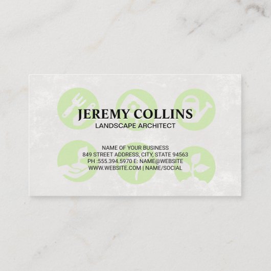 芝刈り | 造園法 名刺 (裏面)