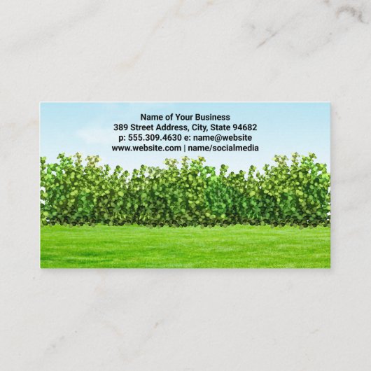 芝刈り | 造園 名刺 (裏面)