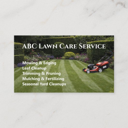 芝刈り Lawn Care 名刺 (正面)