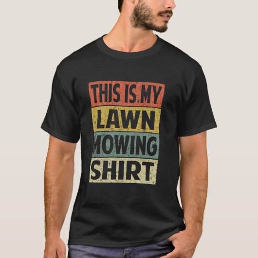 芝刈りTシャツ 芝刈り機 庭仕事 面白グッズ Tシャツ (正面)