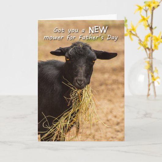 芝刈機の父の日 カード (黄色い花)