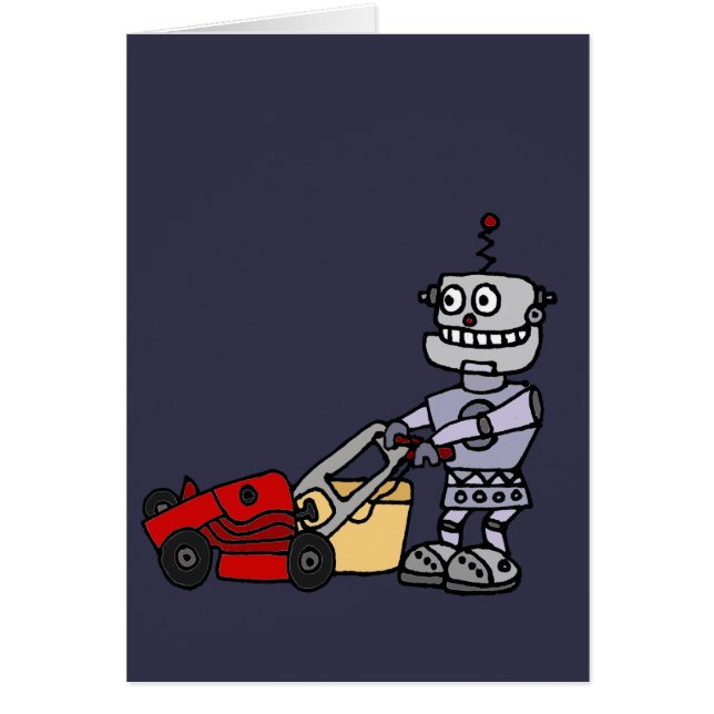 芝刈機を押すロボット (正面)