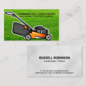 芝刈機グラフィックス | Cut Grass Business Card 名刺 (正面/裏面)