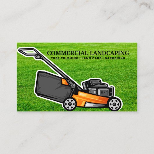芝刈機グラフィックス | Cut Grass Business Card 名刺 (正面)
