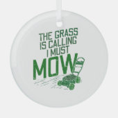 芝刈機 ガラスオーナメント (正面)