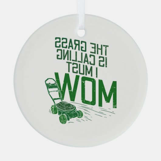 芝刈機 ガラスオーナメント (裏面)