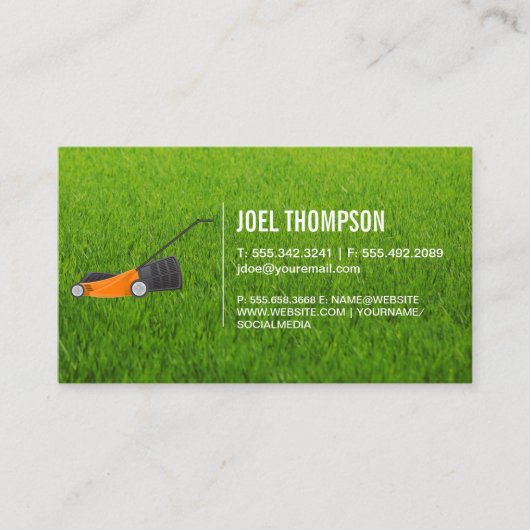 芝刈機 | グラス 名刺 (正面)