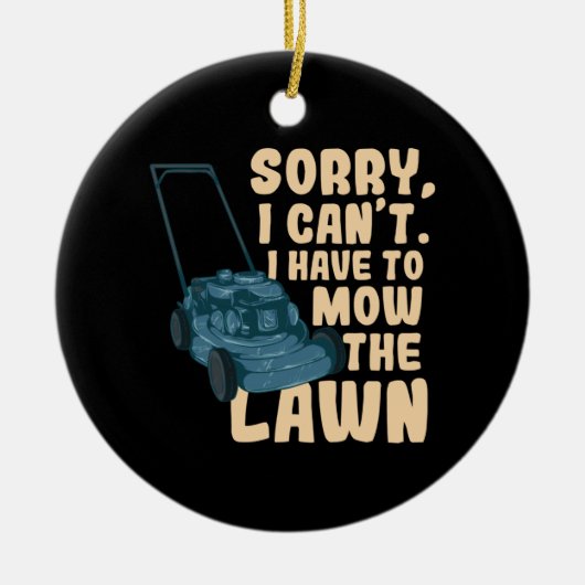 芝刈機 セラミックオーナメント (正面)