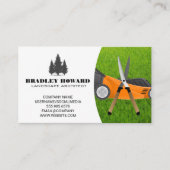 芝刈機 |園芸用シアーズ | Grass 名刺 (正面)