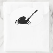 芝刈機 楕円形シール (バッグ)