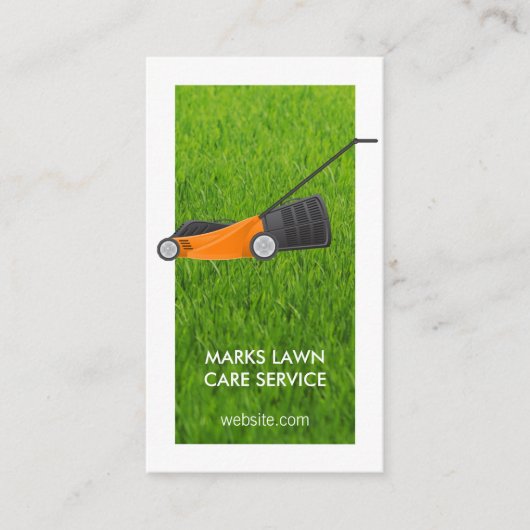 芝刈機 |芝生気に |ツリーサービス 名刺 (正面)