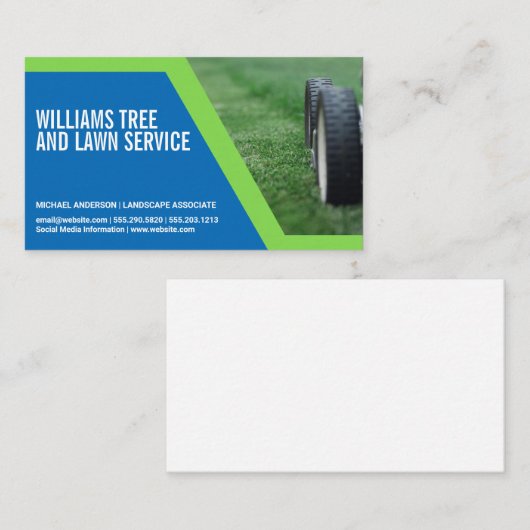 芝刈機 | 草刈り 名刺 (正面/裏面)