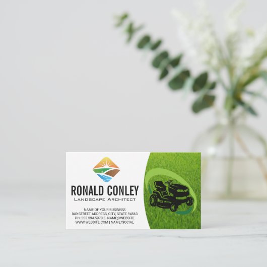 芝刈機 | 草刈り | 横 名刺 (スタンド正面)