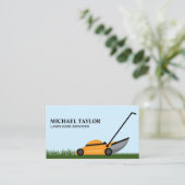 芝刈気にりガーデニング 名刺 (スタンド正面)