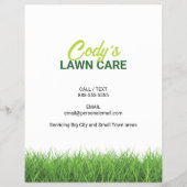 芝刈気にり及び草刈りメンテナンスフライヤー チラシ (裏面)