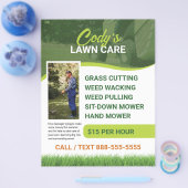 芝刈気にり及び草刈りメンテナンスフライヤー チラシ (シングル)