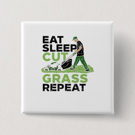 芝刈気にり庭師 缶バッジ (正面)