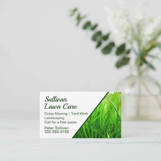 芝刈気にり業 名刺 (スタンド正面)