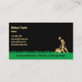 芝刈気にり機の造園法 名刺 (裏面)