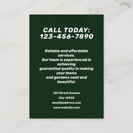 芝刈気にり機グラフィック名刺 名刺 (裏面)