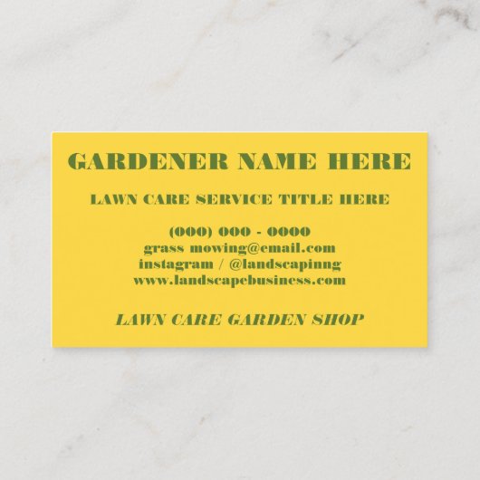 芝刈気にり芝刈り 名刺 (裏面)