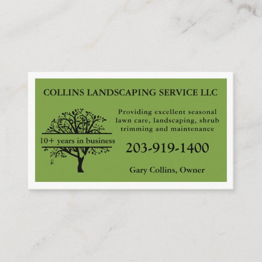 芝刈気にり造園名刺 名刺 (正面)