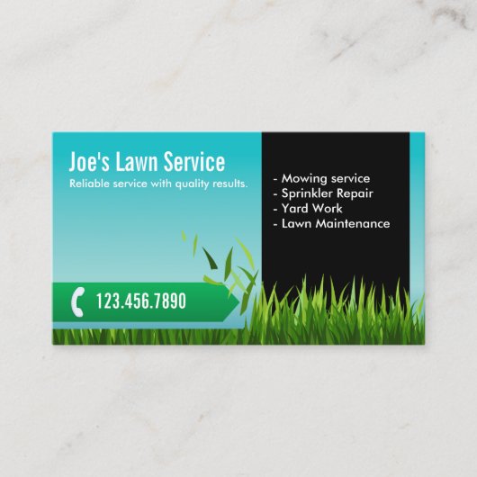 芝刈気にり造園 名刺 (正面)